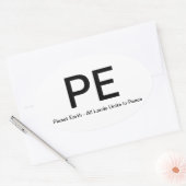 Planet Erde - Alle Länder vereinen sich in Frieden Ovaler Aufkleber (Umschlag)