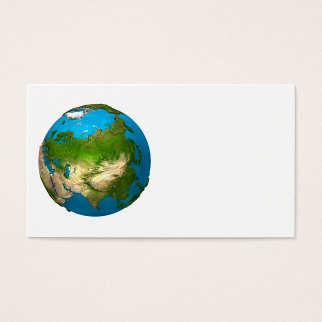 Planet Erde - Asien - farbenfroher Globus. 3d Rend (Vorderseite)