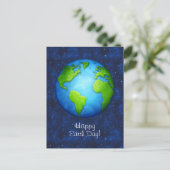 Planet Erde auf der Postkarte (Stehend Vorderseite)