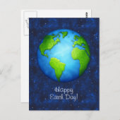 Planet Erde auf der Postkarte (Vorne/Hinten)