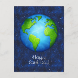 Planet Erde auf der Postkarte