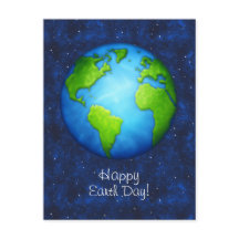 Planet Erde auf der Postkarte