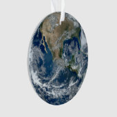 Planet Erde aus dem Weltraum mit Wolken Ornament (Vorderseite)