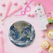 Planet Erde aus dem Weltraum mit Wolken Pappteller (Party)