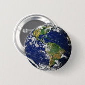 Planet Erde Brosche Button (Vorne & Hinten)