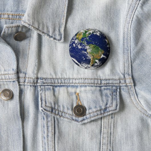 Planet Erde Brosche Button (Beispiel)