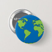 Planet Erde Button (Vorne & Hinten)