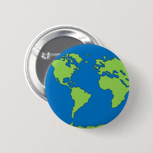 Planet Erde Button (Vorne & Hinten)