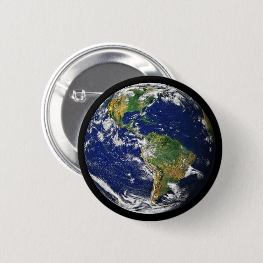 Planet Erde - Der Blaue Marmor (Amerika) Button (Vorne & Hinten)