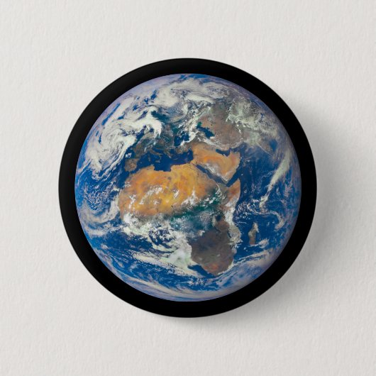 Planet Erde - Der Blaue Marmor (Europa & Afrika) Button (Vorderseite)