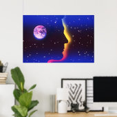 Planet Erde drucken Poster (Heimbüro)
