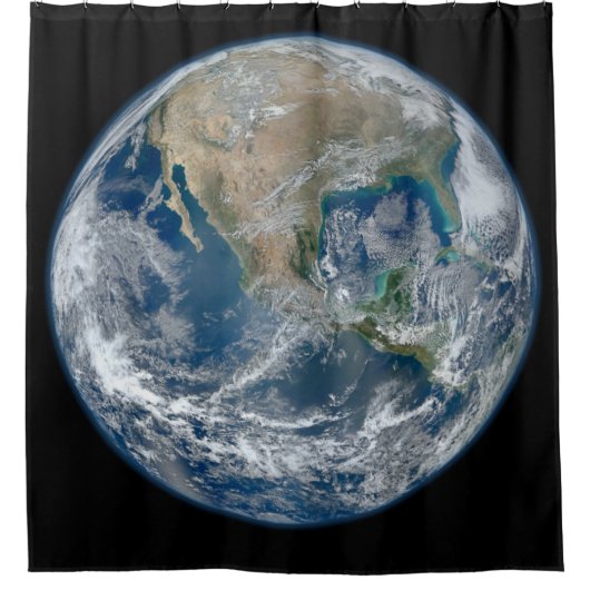 Planet Erde Duschvorhang (Vorderseite)