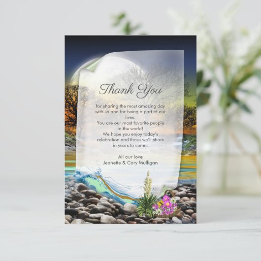 Planet-Erde-Element Dankeskarte (Stehend Vorderseite)