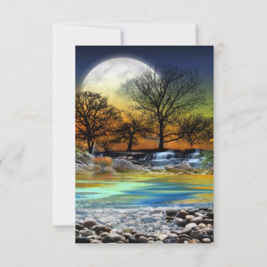 Planet-Erde-Element Dankeskarte (Rückseite)