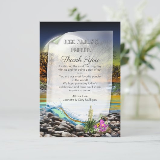 Planet-Erde-Element RSVP Karte (Stehend Vorderseite)