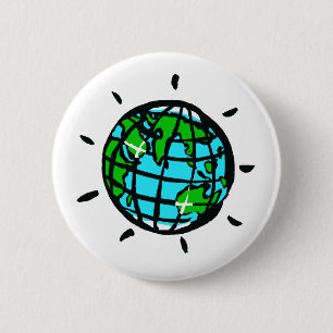 Planet Erde - Erhaltung - Ökologie - Natur Button