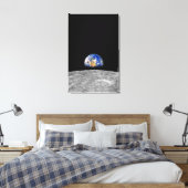 Planet Erde erhebt sich über den Mond Leinwanddruck (Insitu (Schlafzimmer))