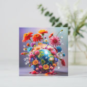 Planet Erde Feiertagskarte (Stehend Vorderseite)