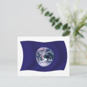 Planet-Erde-Flagge Postkarte (Stehend Vorderseite)