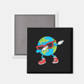 Planet Erde Geburtstag Dab Groovy Dabbing Boys Magnet (Vorderseite/Rückseite)