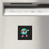 Planet Erde Geburtstag Dab Groovy Dabbing Boys Magnet (In Situ (Geschirrspüler))