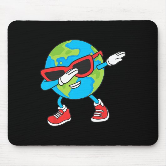 Planet Erde Geburtstag Dab Groovy Dabbing Boys Mousepad (Vorne)