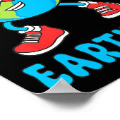 Planet Erde Geburtstag Dab Groovy Dabbing Boys Poster (Ecke)