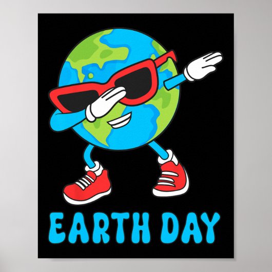 Planet Erde Geburtstag Dab Groovy Dabbing Boys Poster (Vorne)
