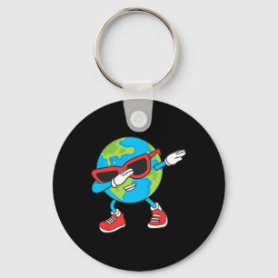 Planet Erde Geburtstag Dab Groovy Dabbing Boys Schlüsselanhänger