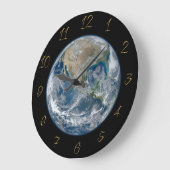 Planet Erde Große Wanduhr (Winkel)