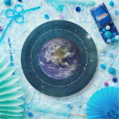 Planet Erde im Weltraum Christlich John 3:16 - Jes Pappteller (Party)