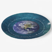 Planet Erde im Weltraum Christlich John 3:16 - Jes Pappteller (Schrägansicht)