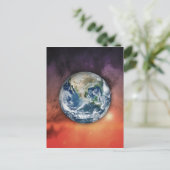 Planet Erde im Weltraum Postkarte (Stehend Vorderseite)