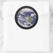 Planet Erde im Weltraum Runder Aufkleber (Tasche)