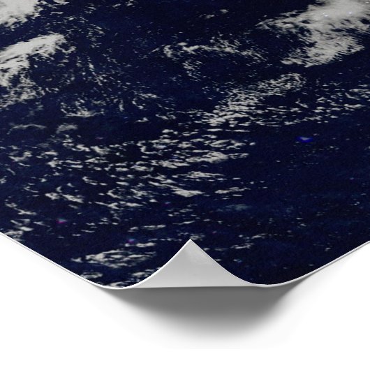 Planet Erde in der Milchstraße Poster (Ecke)