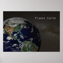 Planet Erde in der Milchstraße Poster