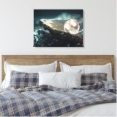 Planet Erde in einer Oyster-Perle Leinwanddruck (Insitu (Schlafzimmer))