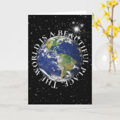 Planet Erde in Sternen Karte (Gelbe Blume)