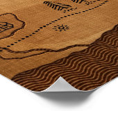 Planet Erde - invertiert (kein Text) Poster (Ecke)