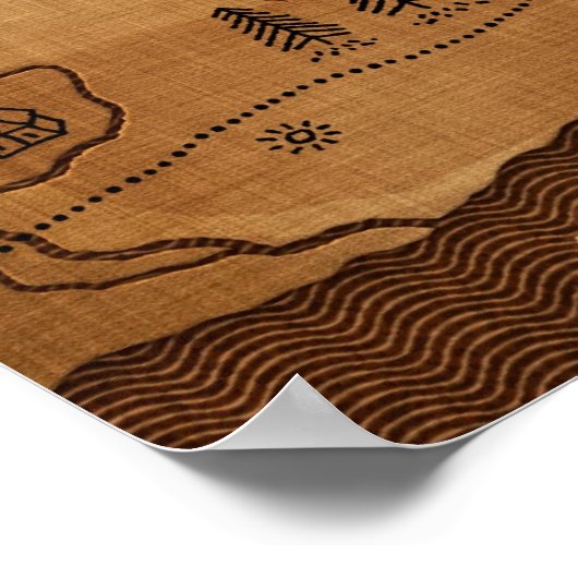 Planet Erde - invertiert (kein Text) Poster (Ecke)