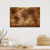 Planet Erde - invertiert (kein Text) Poster (Küche)