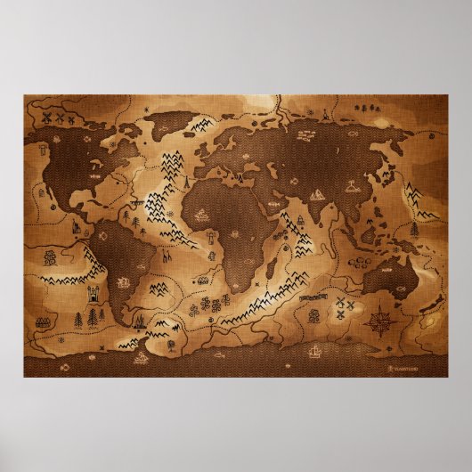 Planet Erde - invertiert (kein Text) Poster (Vorne)