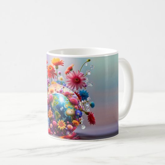 Planet Erde Kaffeetasse (VorderseiteRechts)