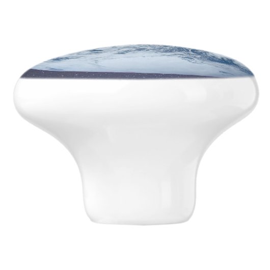 Planet Erde Keramikknauf (Seitenansicht)