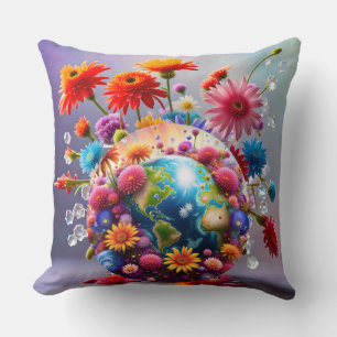 Planet Erde Kissen