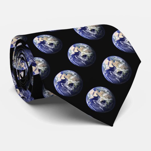 Planet Erde Krawatte (Gerollt)