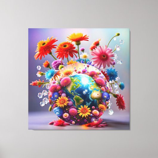 Planet Erde Leinwanddruck (Vorderseite)