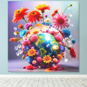 Planet Erde Leinwanddruck (Insitu (Holzboden))