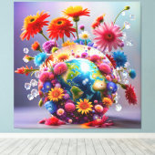 Planet Erde Leinwanddruck (Insitu (Holzboden))