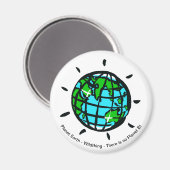 Planet Erde - Magnet (Vorderseite/Rückseite)